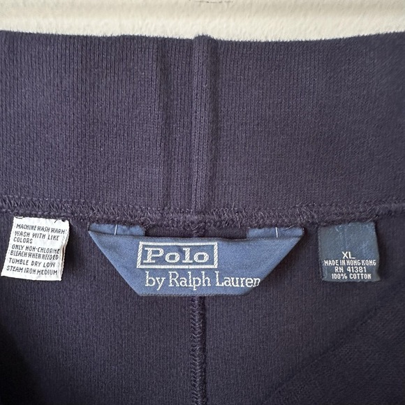 Vintage Polo Ralph Lauren Pants Mens XL Blue Sweatpants Drawstring 90s Nautical - Picture 3 of 14